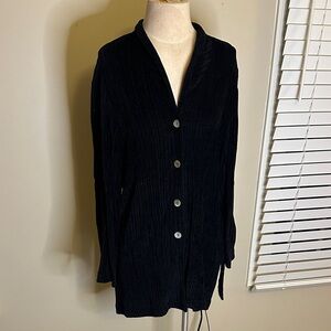 Kathleen Sommers Black Button-Up Cardigan